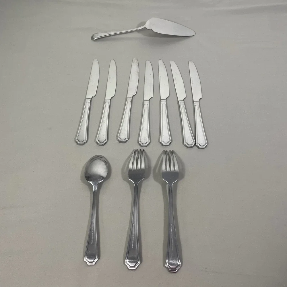 International Silver Carleigh 11 piece Stainless Steel Flatware & Pie‎ Server